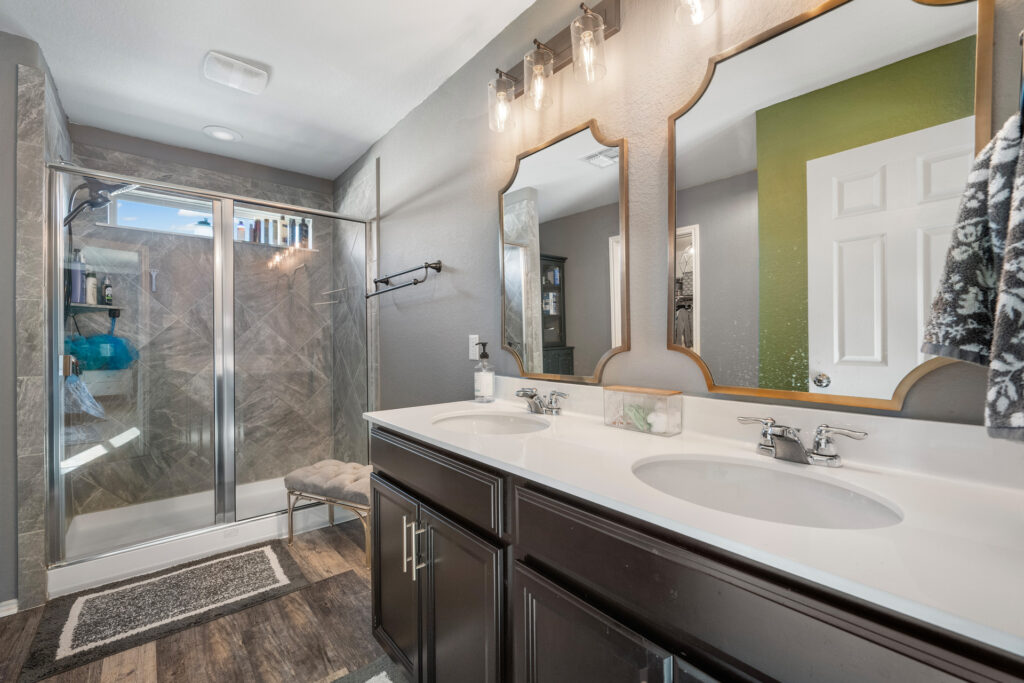 Luxury bathroom real estate photography in Liberty Hill Texas