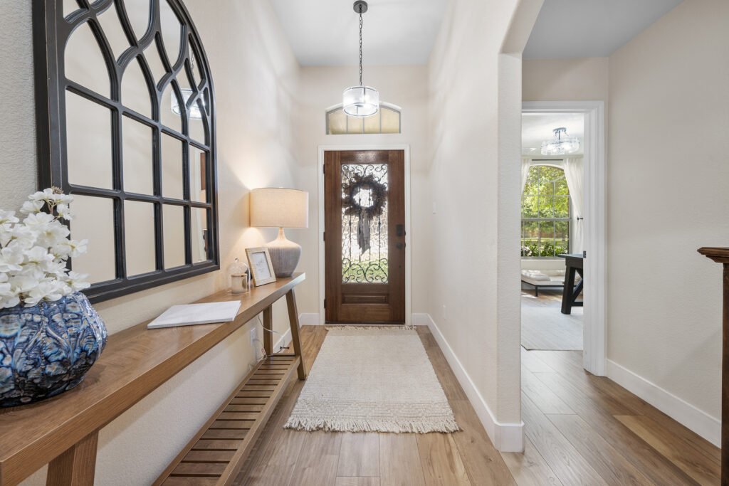 Luxury entryway and front door real estate photography in Liberty Hill Texas