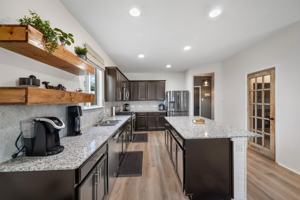 Luxury kitchen real estate photography in Liberty Hill Texas