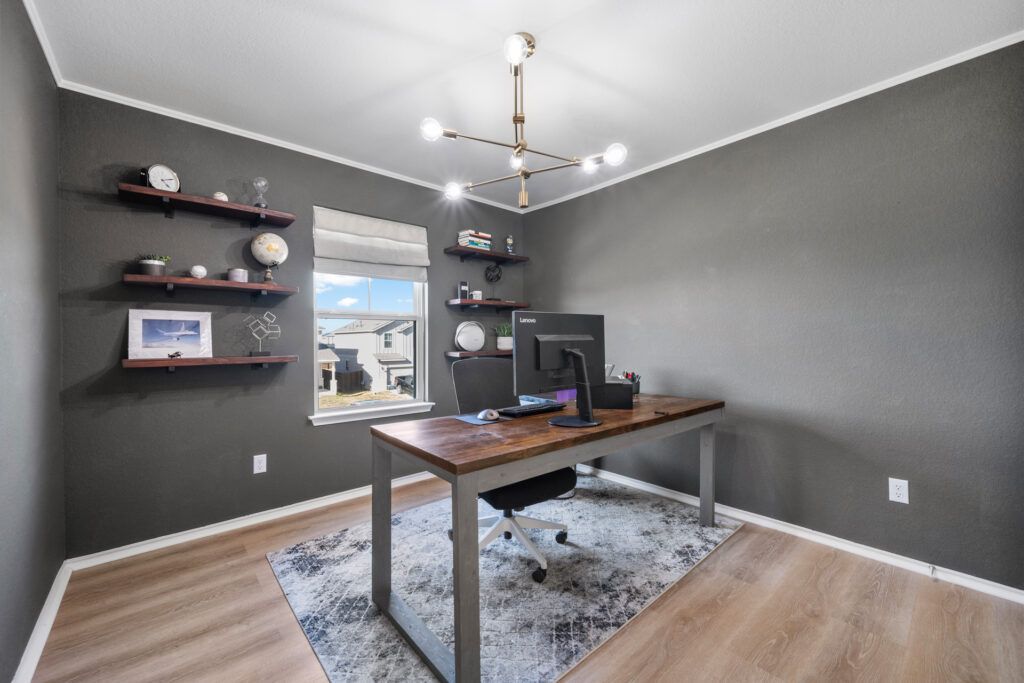 Home office real estate photography in Liberty Hill Texas