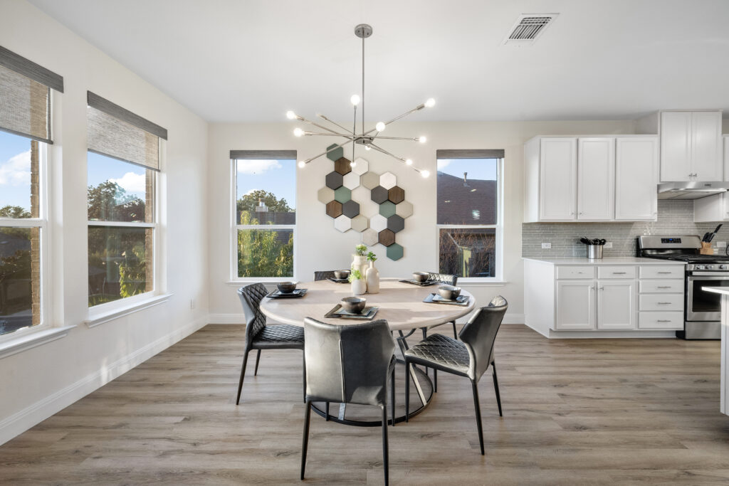 Elegant dining room in a Round Rock home photographed by ATXPhotoDude, a professional real estate photographer serving Austin and Central Texas.