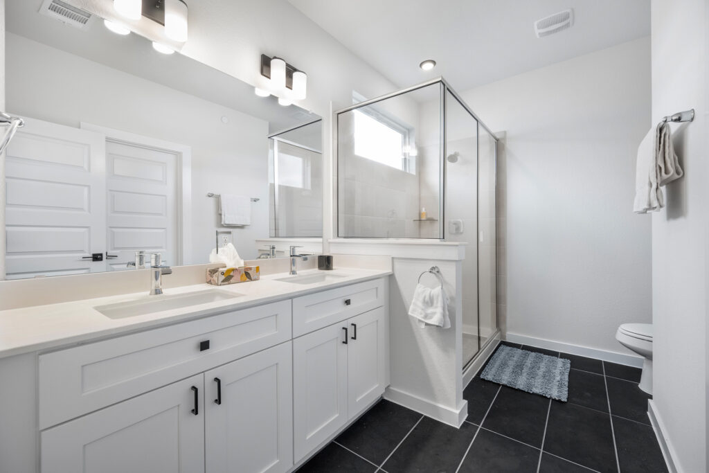 Luxury bathroom shower real estate photography in Round Rock Texas