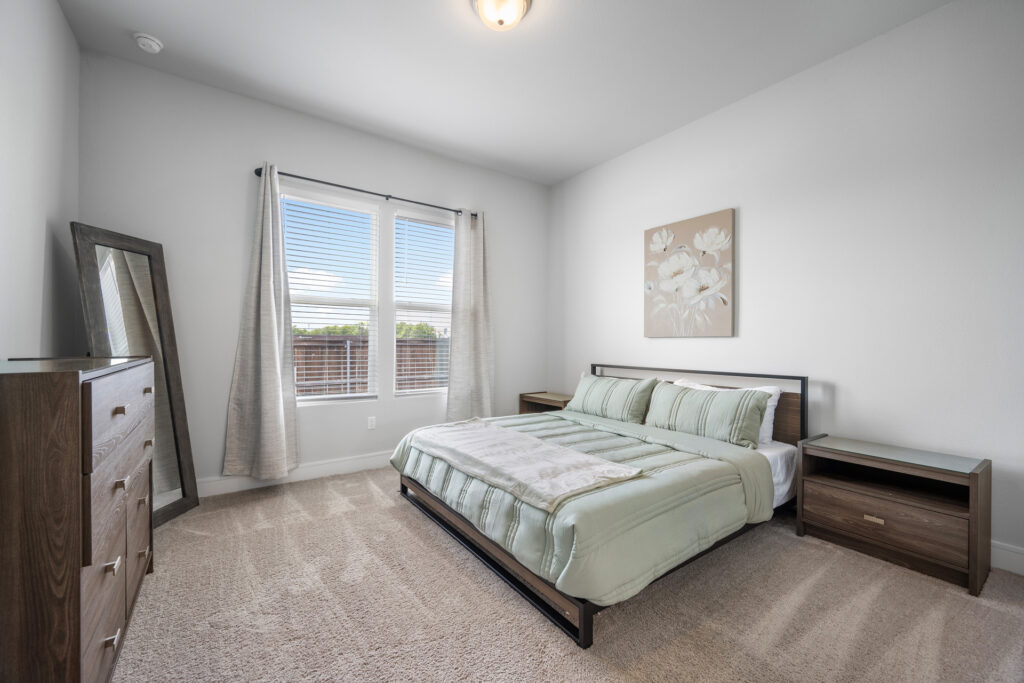 Luxury home bedroom real estate photography in Round Rock Texas