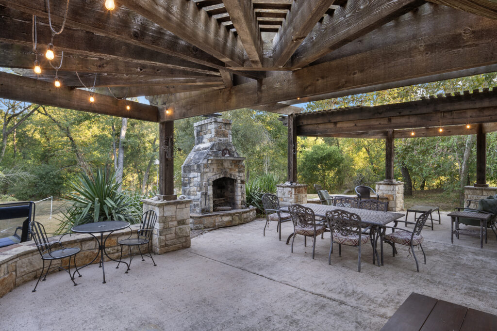 Outdoor patio photographed by ATXPhotoDude, a professional real estate photographer showcasing an inviting outdoor living space for a property listing.